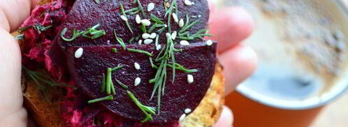 брускетта с рыбой и свеклой. Шаг 7