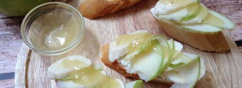 брускетта с яблоком и бананом. Шаг 6