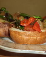 Брускетта с запеченными овощами