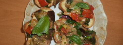 брускетта с запеченными овощами. Шаг 5