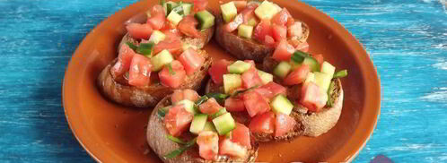 брускетта со свежими овощами. Шаг 6