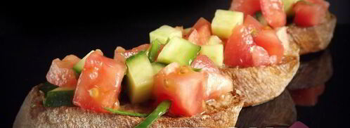 брускетта со свежими овощами. Шаг 7