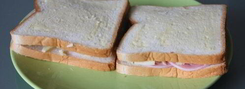 бутерброд с салатом из зеленого яблока к завтраку. Шаг 4