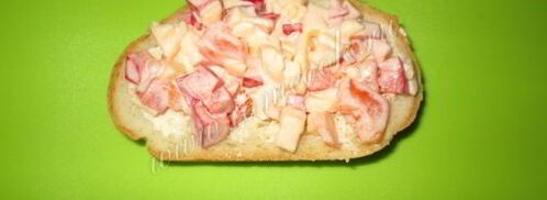 горячий бутерброд брускетта. Шаг 8