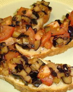 Хрустящая брускетта с баклажанами