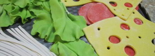 бисквитный торт гамбургер. Шаг 23