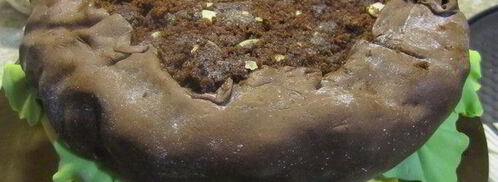 бисквитный торт гамбургер. Шаг 41