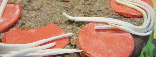 бисквитный торт гамбургер. Шаг 43