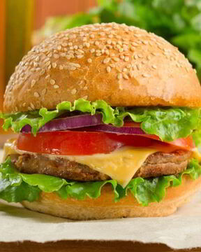 Свиной бургер с яблоком