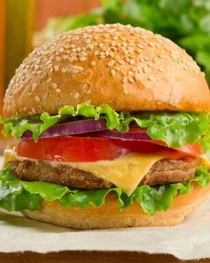 Свиной бургер с яблоком