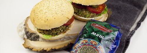 вегетарианский бургер с котлетой из маша. Шаг 11