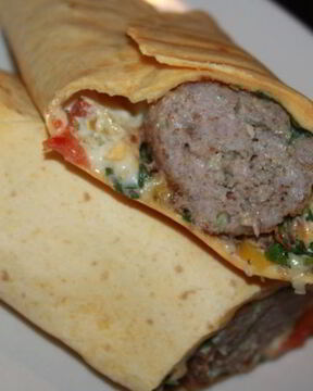 Буритос с кукурузной лепешкой тортилас