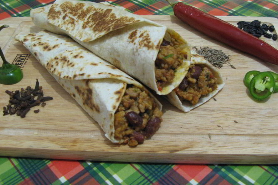 Рецепт буррито с фаршем и красной фасолью