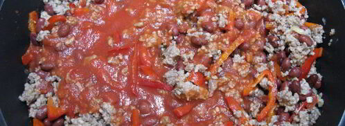 буррито с фаршем и красной фасолью. Шаг 8