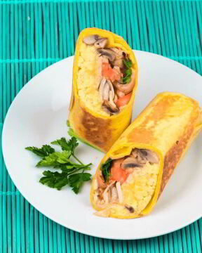 Буррито с грибами на завтрак