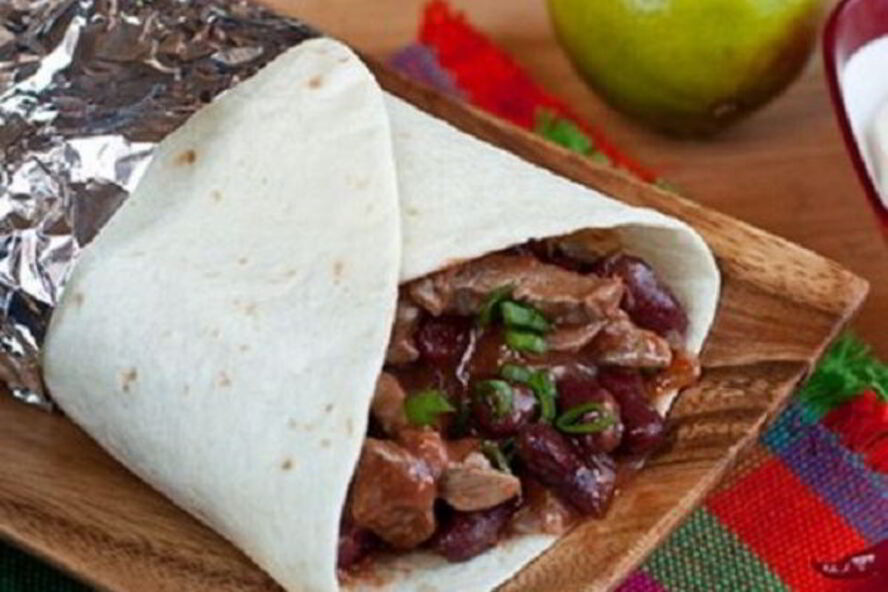 Рецепт буррито с красной фасолью и говядиной