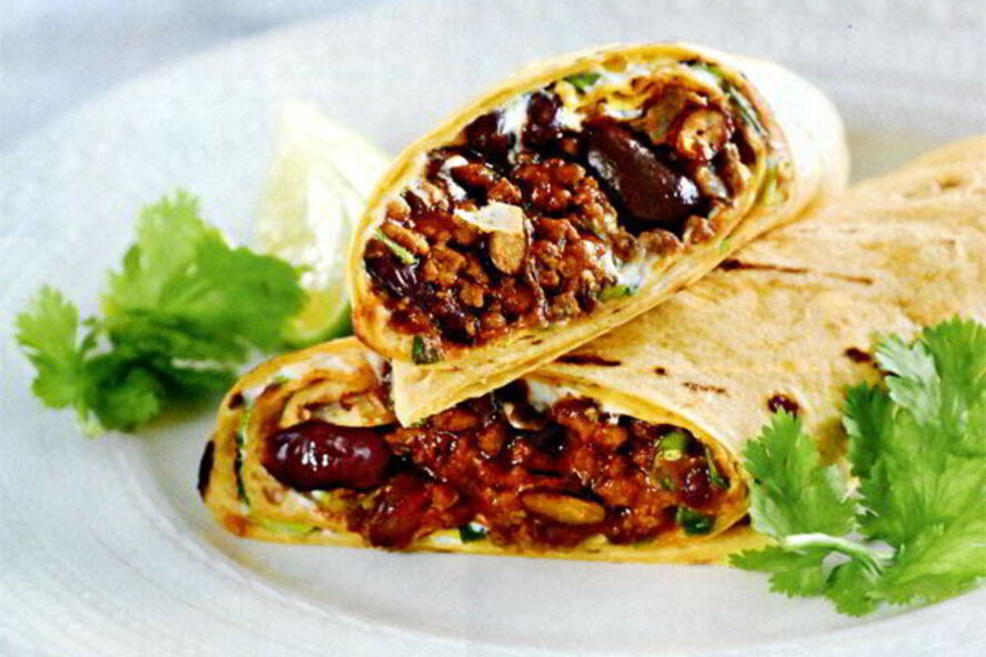 Рецепт буррито с мясом и фасолью