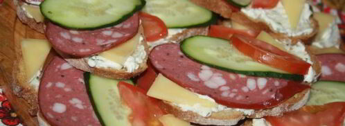 бутерброды к завтраку разноцветная мозаика. Шаг 6