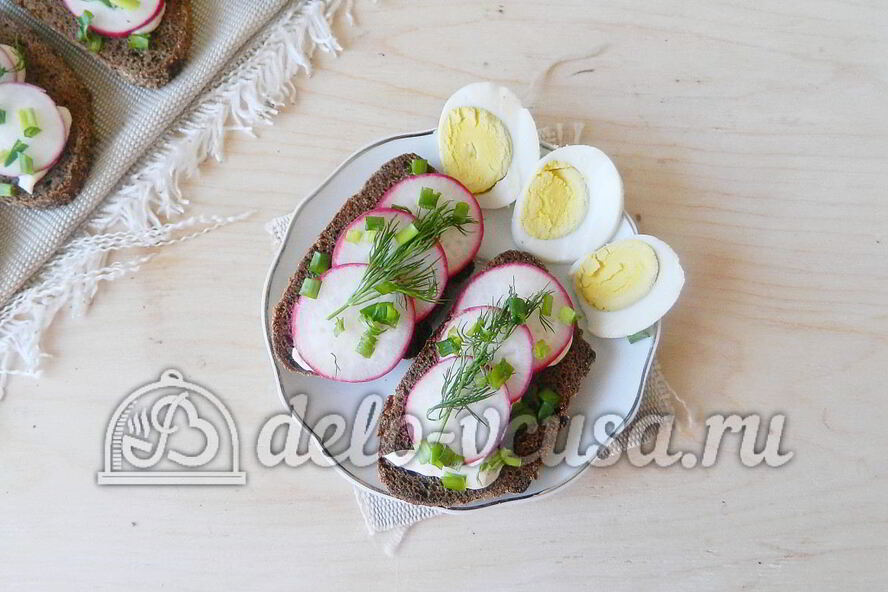 Рецепт бутербродов с редиской