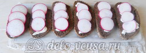 бутерброды с редиской. Шаг 4