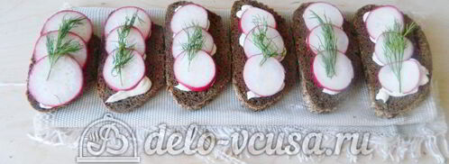 бутерброды с редиской. Шаг 5
