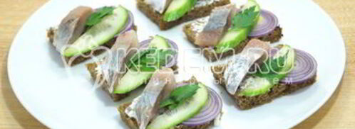 бутерброды с сельдью. Шаг 7