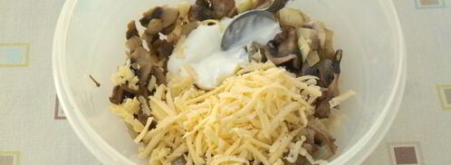 бутерброды с шампиньонами в духовке. Шаг 3