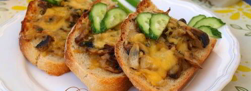 бутерброды с шампиньонами в духовке. Шаг 6