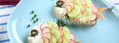 детский бутерброд рыбки. Шаг 5