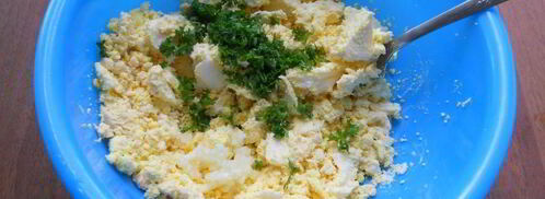 намазка для бутербродов из вареных желтков и плавленого сыра. Шаг 3