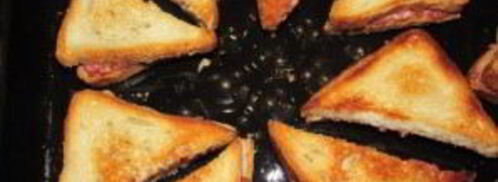 закрытые бутерброды с сыром и колбасой. Шаг 9