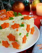 Закусочный бутербродный торт с рыбой