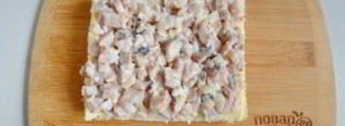 закусочный бутербродный торт с рыбой. Шаг 3