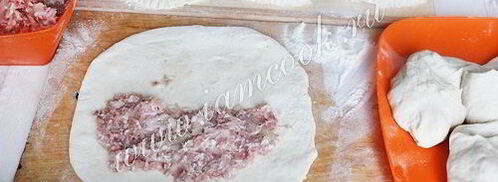 чебуреки на пиве с мясом. Шаг 5