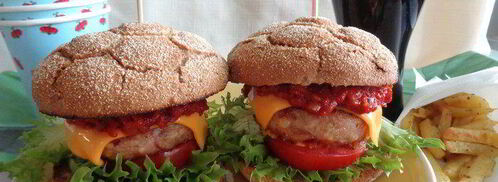 домашний чизбургер с соусом барбекю. Шаг 28