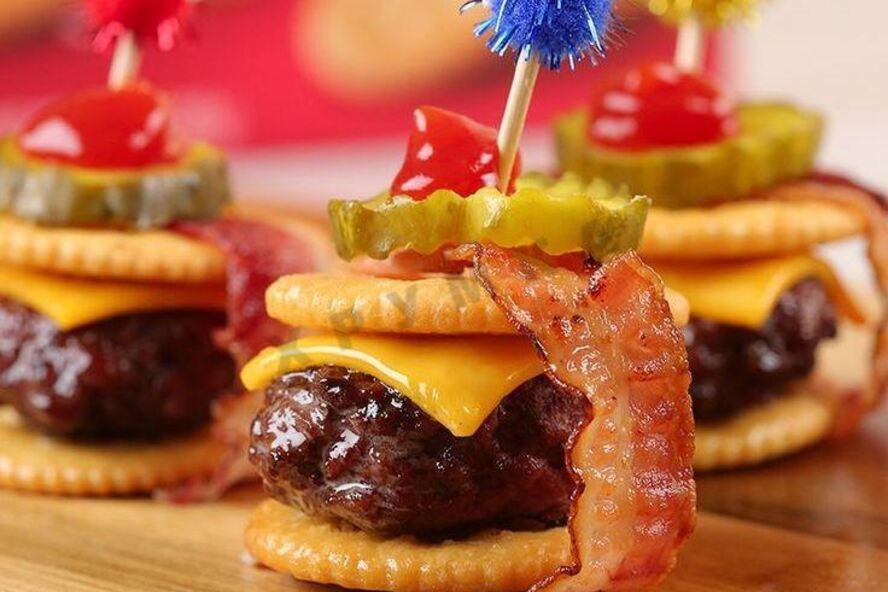 Рецепт канапе чизбургер