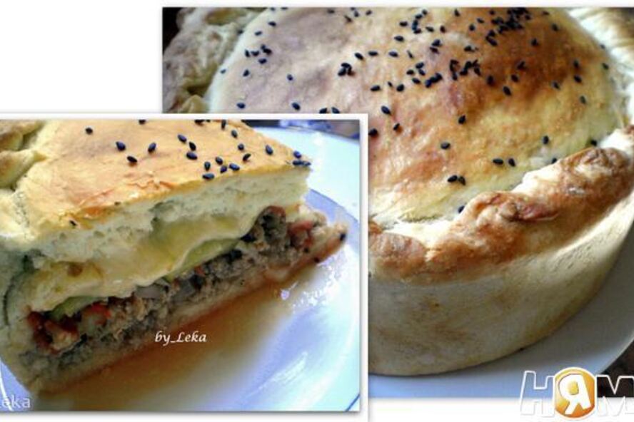 Рецепт мясного пирога чизбургер