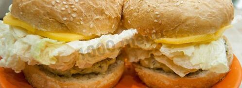 паровые котлеты из индейки чизбургеры. Шаг 8