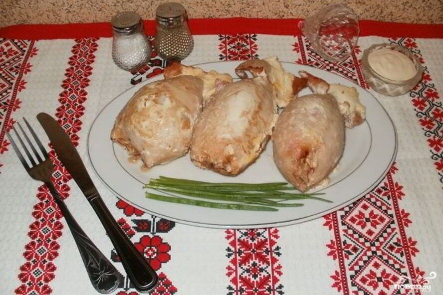 Рецепт фаршированного кальмара с рисом и яйцом