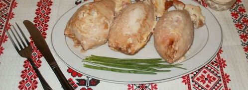 фаршированные кальмары с рисом и яйцом. Шаг 9