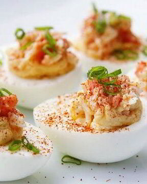 Фаршированные пряные яйца на закуску