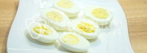 фаршированные яйца зимняя закуска. Шаг 4