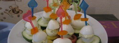 перепелиные яйца, фаршированные овощами. Шаг 4