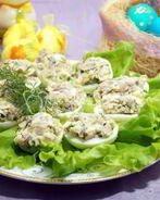 Яйца фаршированные грибами