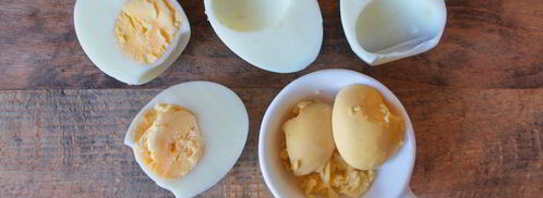 яйца, фаршированные кальмарами. Шаг 6