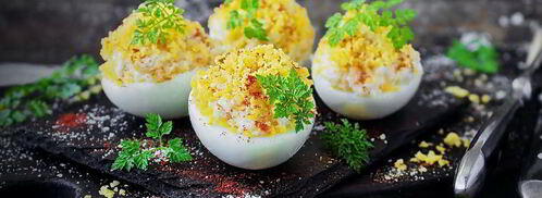 яйца, фаршированные кальмарами. Шаг 9