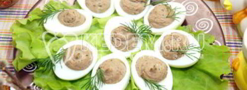 яйца фаршированные печенью. Шаг 9