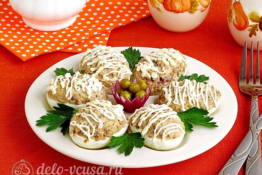 Рецепт яиц, фаршированных шпротами