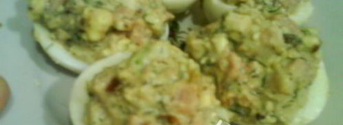 яйца фаршированные ветчиной. Шаг 3