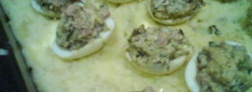 яйца фаршированные ветчиной. Шаг 4